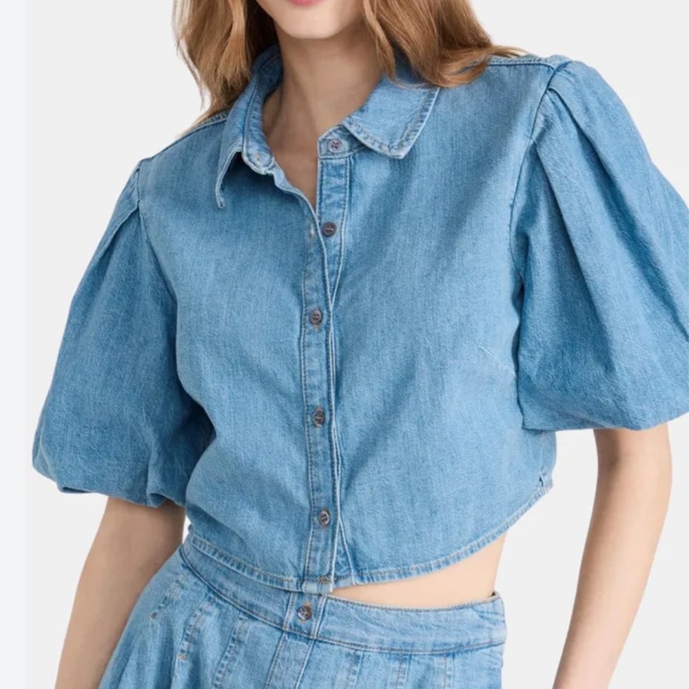 Jonathan Simkhai denim cotton top